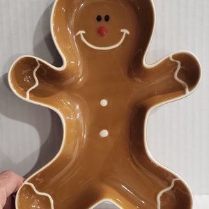 Swedish Sagaform Gingerbread Man Serving Bowl Ceramic NIB